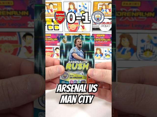 ARSENAL VS MAN CITY Pack Opening | ADRENALYN XL 2025 Premier League Match Prediction #shorts