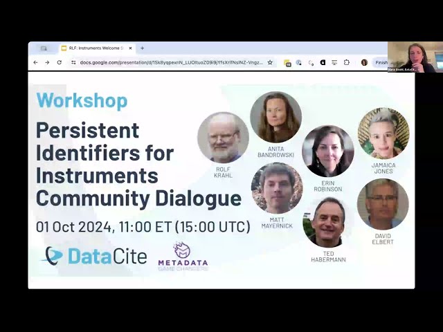 Persistent Identifiers for Instruments Community Dialogue