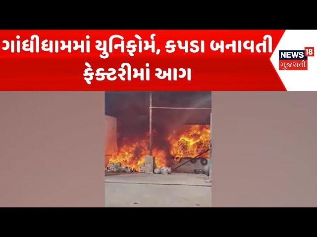 Kutch Fire Incident News : ગાંધીધામમાં યુનિફોર્મ, કપડા બનાવતી ફેક્ટરીમાં આગ | Gujarati Samachar