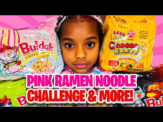 Pink Ramen Noodle Challenge & More!