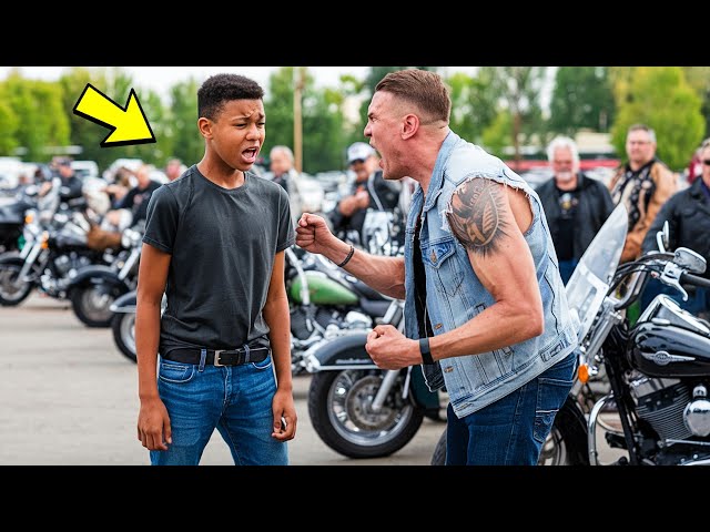 Bikers bullied black teenager, but they had no idea who his father was!