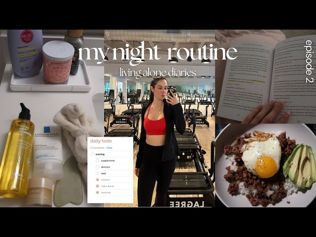 productive and cozy NIGHT ROUTINE after work 🌙: living alone, self care & mindful habits!