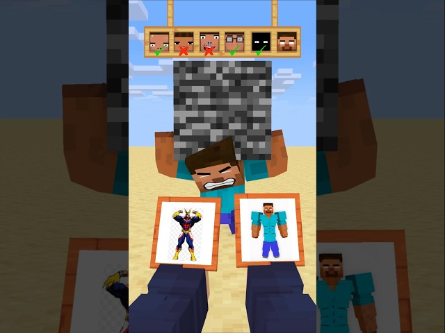 HELP Herobrine To Choose And Hold A Bedrock #friendship #shorts #trending #anime