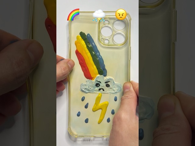 Emoji Creative Art 🌈⚡️⛈️ #art #artist #emoji #creative #iphone #satisfying #shorts