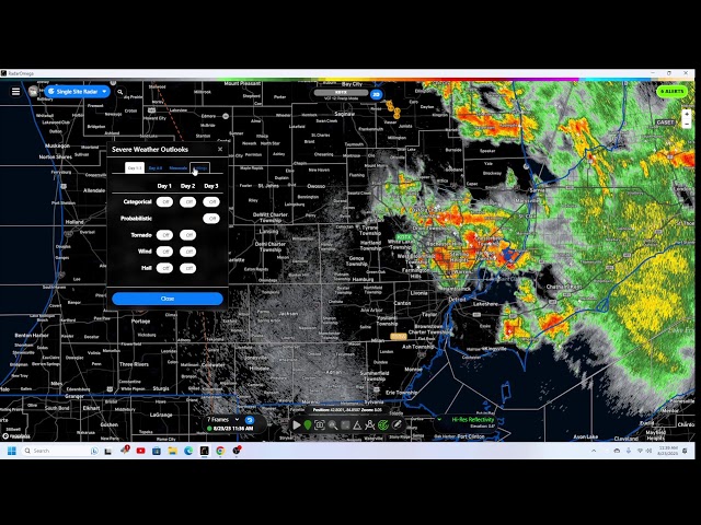 heavy rainfall thunderstorm in southeast Michigan