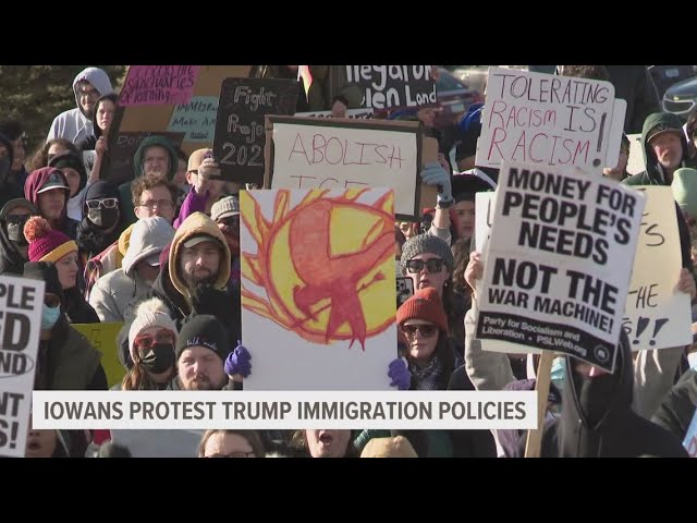 Iowans rally at Capitol to criticize Trump's immigration policies