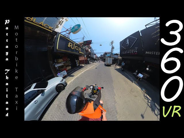 🏍️🌆Exploring Pattaya on Two Wheels: Motorbike Adventure through Thai Streets -4k 360 VR-