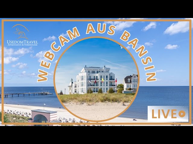 Live-Webcam Ostsee: Blick auf Bansin, historische Seebrücke & Strandpromenade – usedomtravel.de