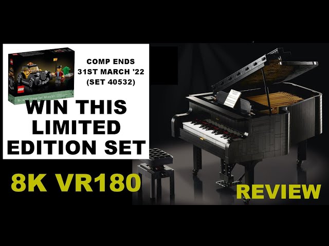 VR180 8K Lego COMPETITION + Review 21323 Grand Piano in 3D (Ideas, PoweredUP, TOTY)