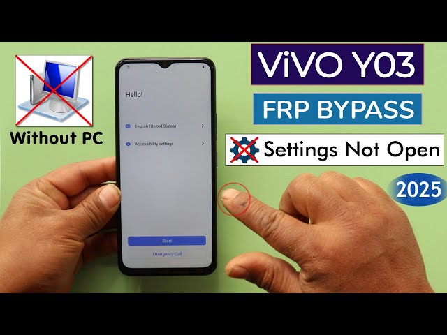 ViVo Y03 Android 14 Frp Bypass/Unlock Without PC - Settings Not Open / Without Pin Lock Sim - 2025