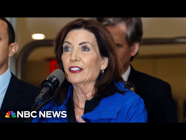 WATCH: N.Y. Gov. Hochul makes announcement amid pressure to remove NYC Mayor Adams | NBC News