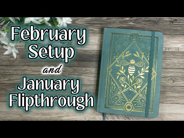 🪼 January Spreads Flip Through and February Calendar Setup 🪼