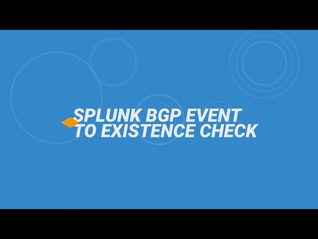 Forward Fix: Splunk Integration makes understanding BGP Events easy