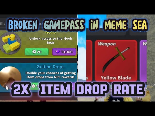 This GAMEPASS IN MEME SEA will make your drop rate X2