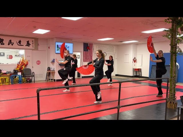 United in Harmony: All Ages & Genders Practice Tai Chi Fan at Win-Win 🌀🇺🇸 #TaiChiFan #WinWinStudio