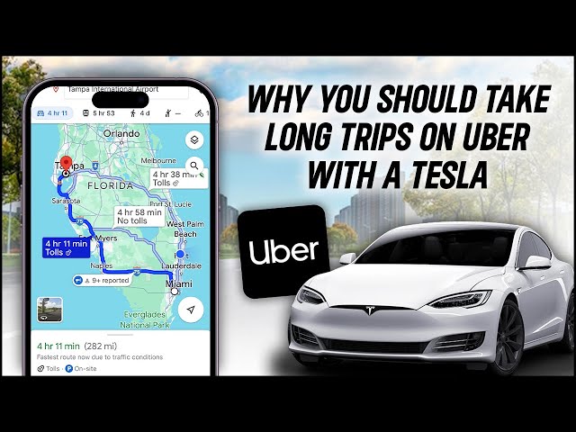 How to take Long Trips in a Tesla… This is the EASY way!!!! #uber #miami #tesla