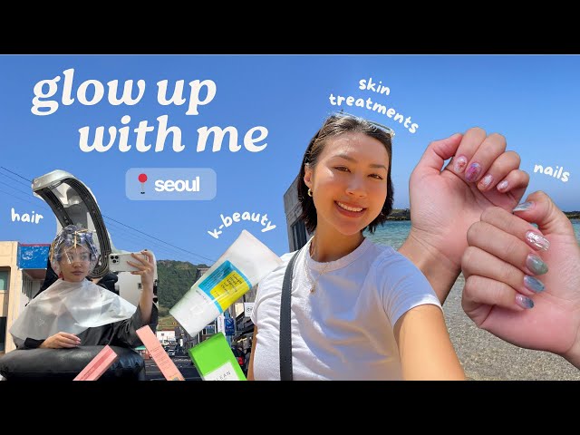 GLOW UP in Seoul | Getting Beauty Treatments in South Korea Vlog 🇰🇷✨ microneedling, nails, haircut +