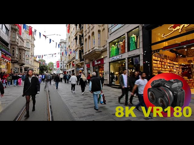 ISTANBUL TURKEY Istiklal Caddesi a complete walk down the major shopping street 8K 4K VR180 3D