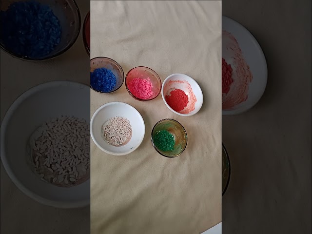 How to make colour rice for craft || DIY colour rice ||