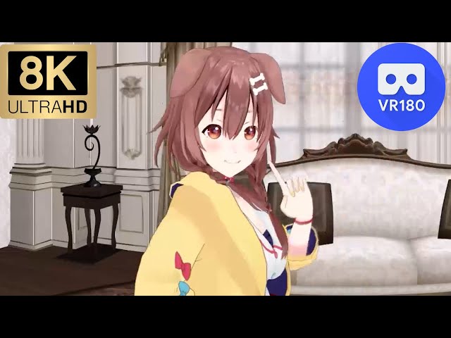 【8K 4K VR180 MMD 3D】戌神ころね／KING【VTtuber 本人歌唱】