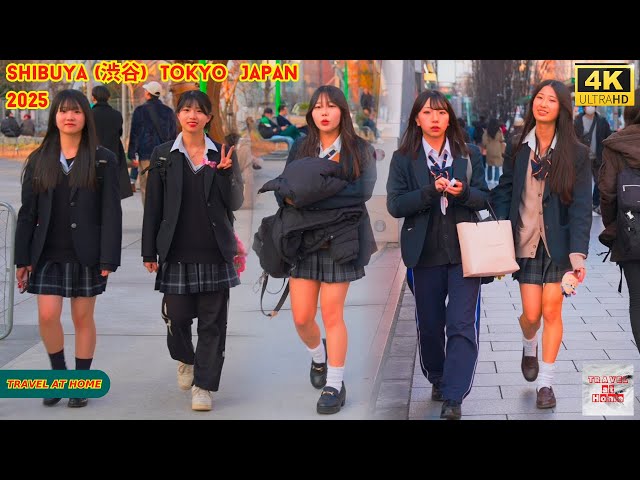 4k hdr Japan travel 2025 | Walk in Shibuya (渋谷) Tokyo Japan |  Relaxing Natural City ambience