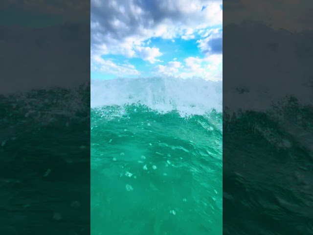 Crazy waves at the world-famous Nissi Beach in Cyprus  😮