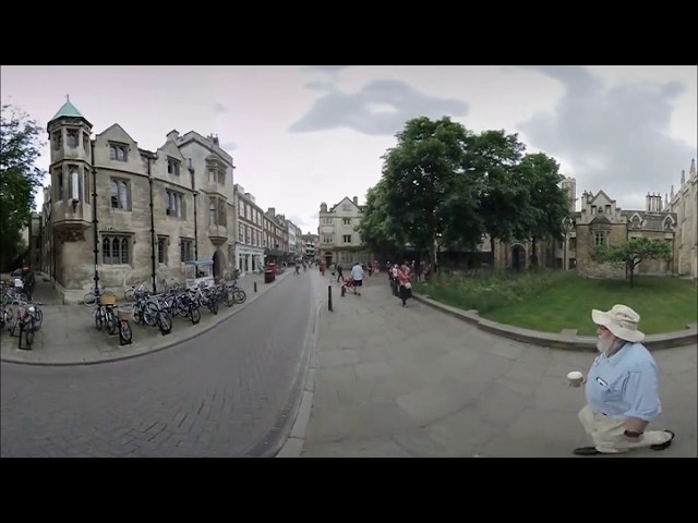 A walk in Cambridge, England UK - 360 Video [Royalty Free Stock Footage] $350