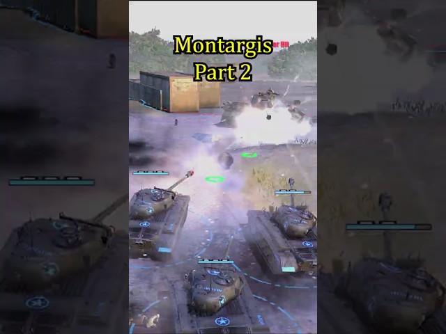 Tank battle - Company of Heroes NHC Mod - Montargis Part 2 #shorts #shortsvideo #shortsgaming