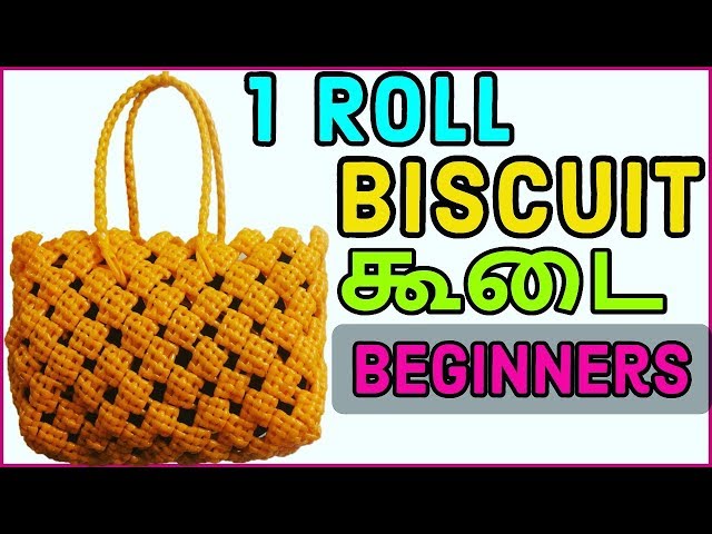 Tamil-1 Roll Biscuit Koodai Tutorial for beginners|Plastic wire Crosscut Biscuit knot  Koodai making