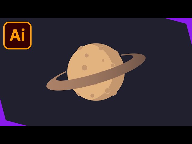 How To Draw Saturn In Adobe Illustrator | Outer Space Series