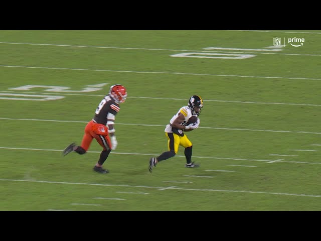 Wilson's moon-ball to Calvin Austin III goes for 46 yards