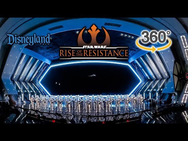 VR 360 Star Wars Rise of the Resistance On Ride POV with Queue Disneyland 2025 01 12