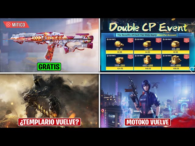 MITICA Y LEGENDARIAS GRATIS, MOTOKO VUELVE, TEMPLARIO MITICO y más en Cod Mobile