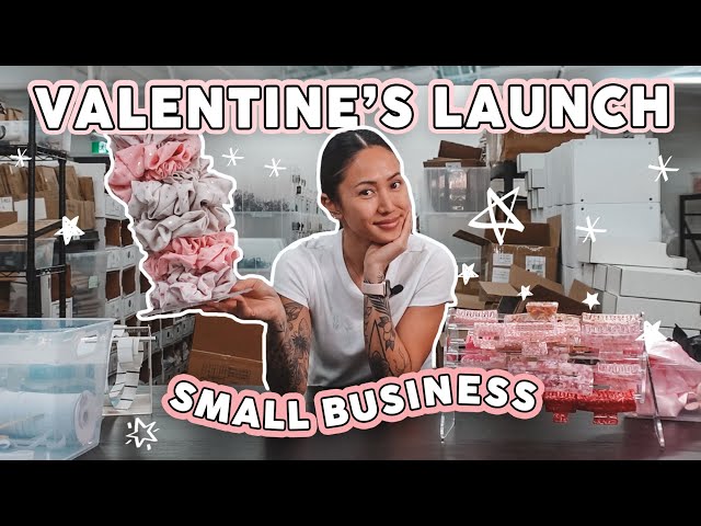 Small Business Vlog 💕 Making Scrunchies, New Valentine's Launch, Celebrating 5 Years 🥂