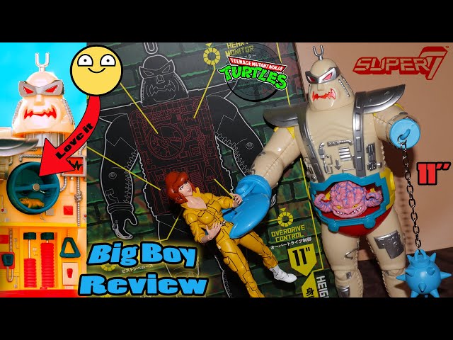 NEW Super7 Teenage Mutant Ninja Turtles Super Cyborg Krang Android Figure Review & Comparisons