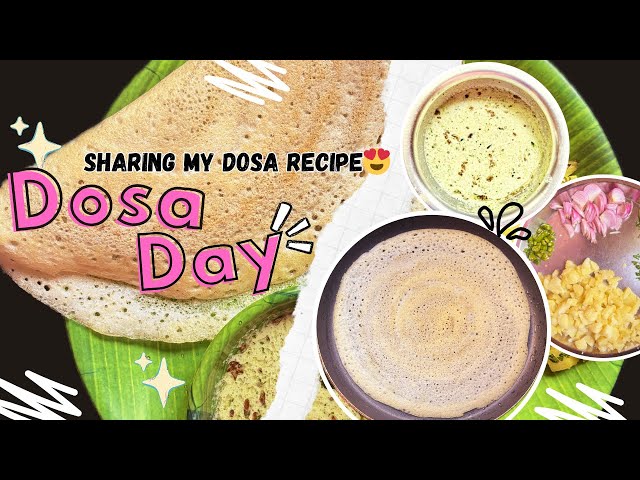 How to make dosa🩷 Sharing My Dosa Recipe🍃 #silentvlog #dosarecipe #cooking