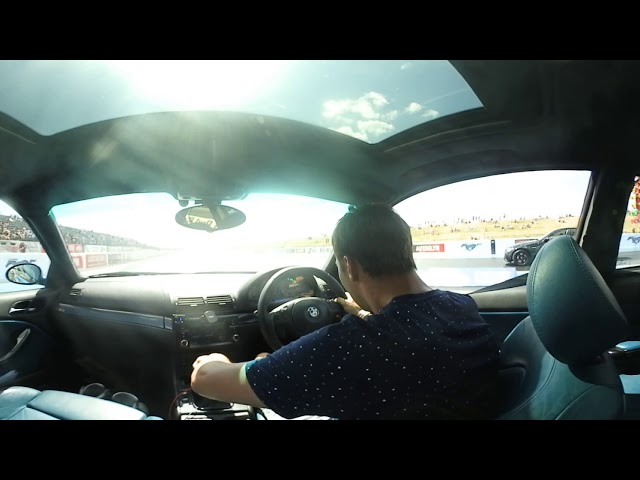 E46 M3 supercharged vs E90 M3 at santa pod