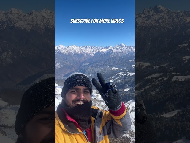 Watch the vlog to know more #mountains #snowpeak #snowfall #winterwonderland #paradise #trekking