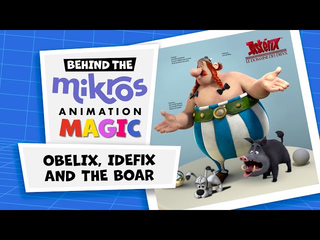 Mikros Animation - Obelix, Dogmatix & the boar in The Mansion of the Gods