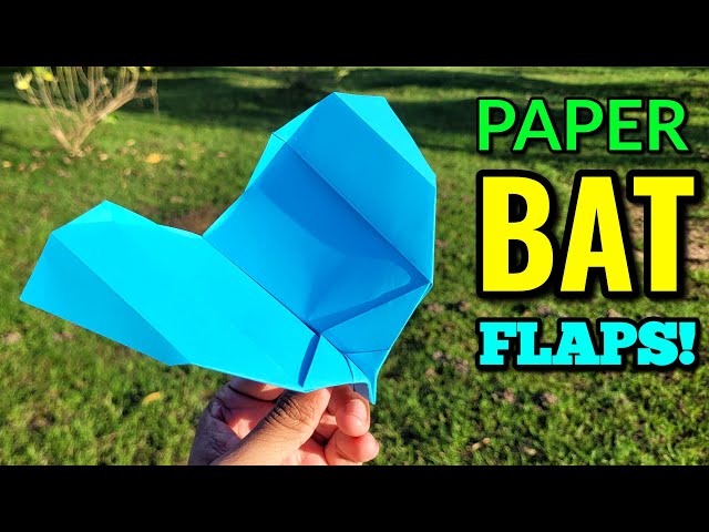 How to Make a Paper Bat Plane that Flaps! | Flapping Wings Paper Plane