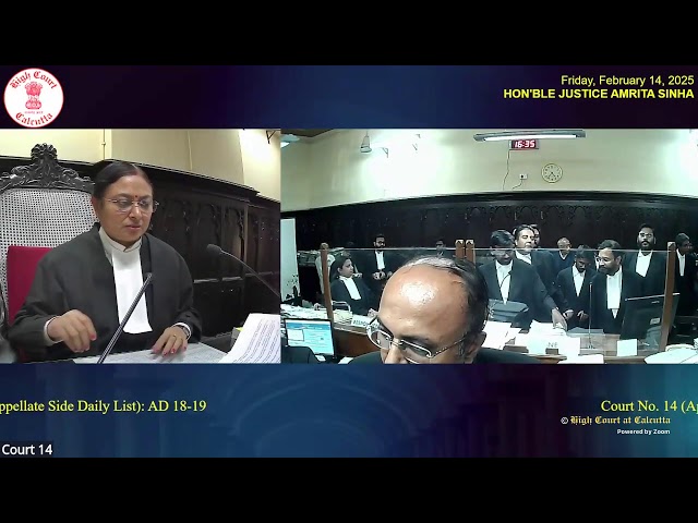 14 February 2025 | Court No.14 | Live Streaming of the Court proceedings.