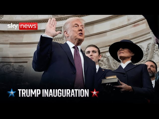 Donald Trump sworn in as US president - Sky News coverage