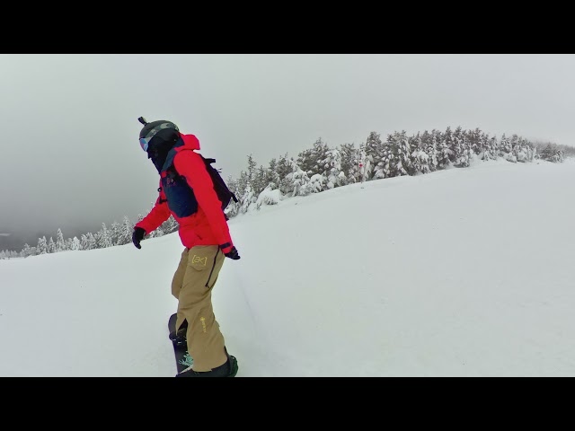 Snowboarding at Whiteface Shot on QooCam 8K