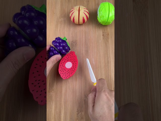 Having grapes, dragon fruits, mushroom, and garage🔪🍄🍇#vegetables #fruits #toys #food #foodcutting