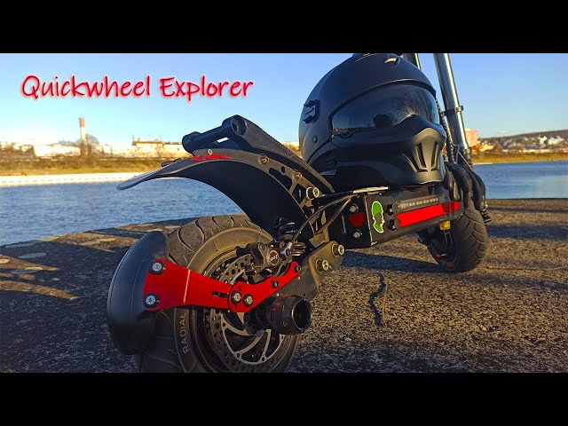 Quickwheel Explorer scooter chill rearview ride in Prague