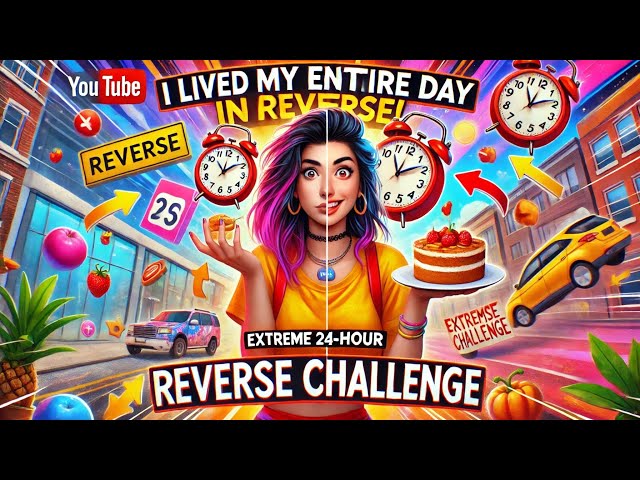 I Lived My Entire Day in Reverse! 🤯 | Extreme 24-Hour Reverse Challenge