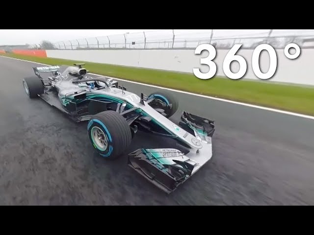 On Track with the 2018 Mercedes F1 W09 in 360!