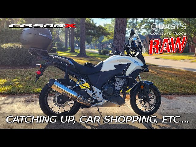 VLOG: Honda CB500X commute // Catching up, car shopping, etc