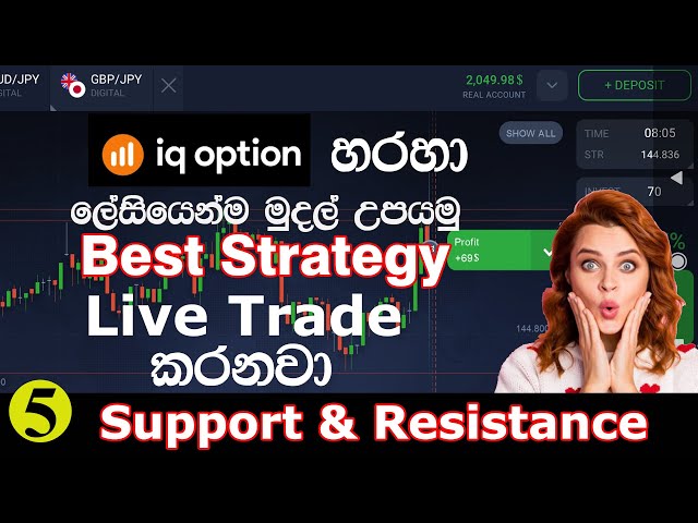 Best Strategy IQ Option Sinhala | IQ option support and resistance strategy | Waruna Bro