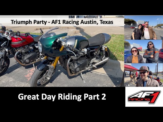 Great Day of Riding Part 2 Triumph Demo Day AF1 Racing